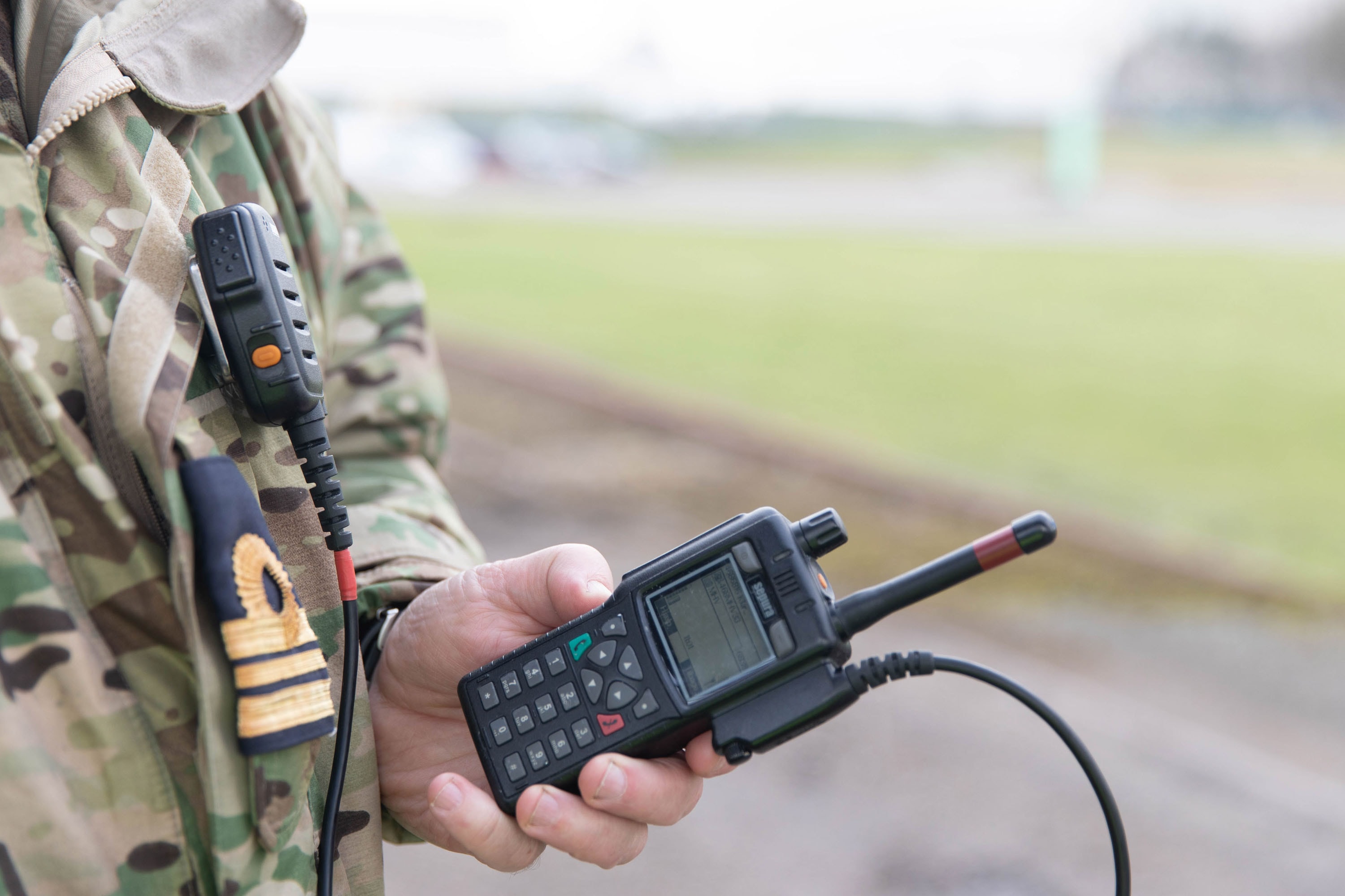 officer med radio closeup